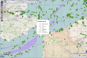 AIS-Schiffspositionen und Schiffs-Tracking Satelliten-Tracking, GPRS, INTERMAR, SatPro